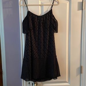 Max Studio Cold Shoulder Polka Dot Dress
